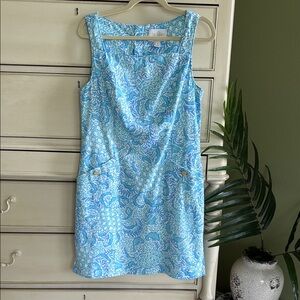 LILLY PULITZER SIZE 6 THE LILLY SHIFT DRESS *GOOMBAY GROOVES* RESORT WHITE
